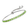 Swarovski Crystal Green Bolo Bracelet in Sterling Silver