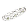 Zina Sterling Silver &quot;Contemporary&quot; 1.85 ct. t.w. Peridot Loop Bracelet