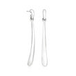 Zina Sterling Silver &quot;Contemporary&quot; Curved Teardrop Earrings