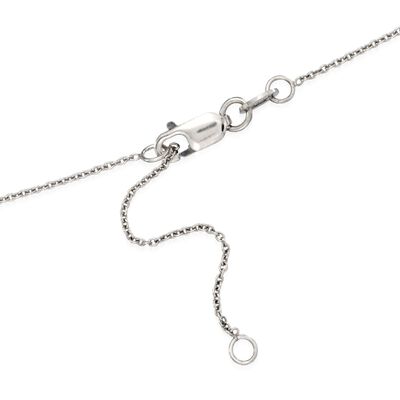 Roberto Coin .11 ct. t.w. Diamond Cross Necklace in 18kt White Gold