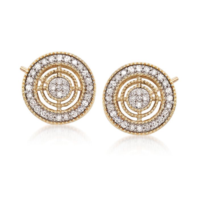 .20 ct. t.w. Diamond Circle Earrings in 14kt Yellow Gold