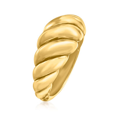 Italian 14kt Yellow Gold Shrimp Ring