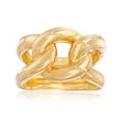 Italian Andiamo 14kt Yellow Gold Over Resin Knot Ring