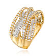 1.85 ct. t.w. Diamond Highway Ring in 14kt Two-Tone Gold
