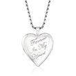 &quot;Forever in My Heart&quot; Memorial and Photo Locket Necklace in Sterling Silver