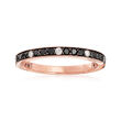 .47 ct. t.w. Black and White Diamond Ring in 14kt Rose Gold