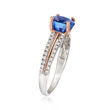 C. 2000 Vintage 2.34 Carat Sapphire and .50 ct. t.w. Diamond Ring in 18kt Two-Tone Gold