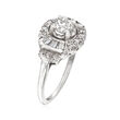 C. 1950 Vintage 1.20 ct. t.w. Diamond Ring in 14kt White Gold