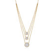1.00 ct. t.w. Pave Diamond Circle Layered Necklace in 14kt Yellow Gold