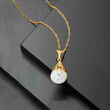 Floating Opal Pendant Necklace in 14kt Yellow Gold
