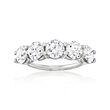 4.00 ct. t.w. Lab-Grown Diamond Five-Stone Ring in 14kt White Gold