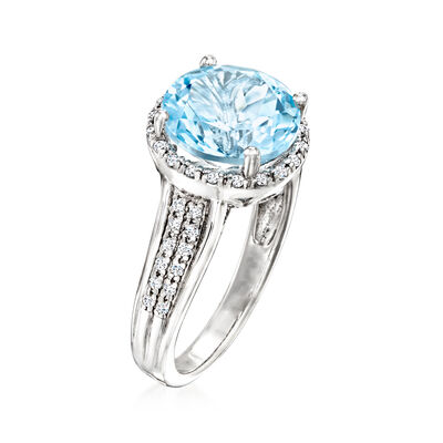 4.90 ct. t.w. Sky Blue and White Topaz Ring in Sterling Silver