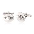 Sterling Silver Personalized Lowercase Monogram Cuff Links