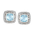 Andrea Candela &quot;Lazo De Colores&quot; 5.50 ct. t.w. Sky Blue Topaz Earrings with Diamond Accents in Sterling Silver