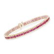 4.50 ct. t.w. Ruby and 1.60 ct. t.w. Diamond Bracelet in 14kt Yellow Gold