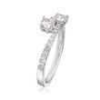 .75 ct. t.w. Diamond Two-Stone Ring in 14kt White Gold