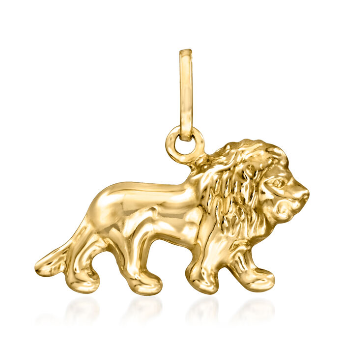 Italian 14kt Yellow Gold Lion Pendant