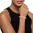 8.5-9mm Cultured Pearl Jewelry Set: Earrings, Bracelet and Necklace in Sterling Silver