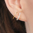 Diamond-Accented Single Cuff Earring in 14kt Yellow Gold