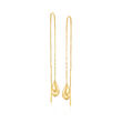 14kt Yellow Gold Teardrop Threader Earrings