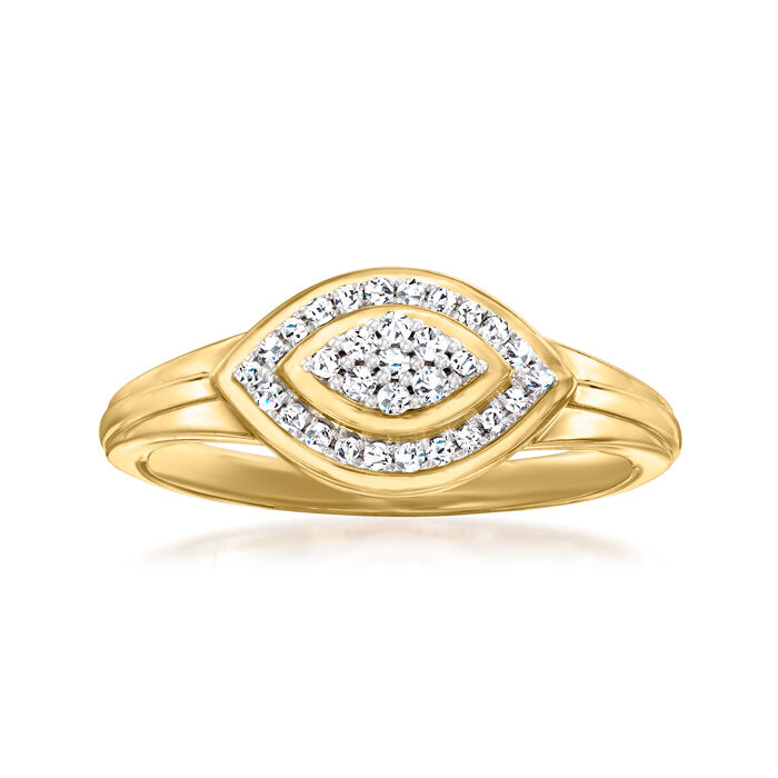 Diamond Marquise-Shaped Cluster Ring in 14kt Yellow Gold
