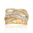 1.85 ct. t.w. Diamond Highway Ring in 14kt Two-Tone Gold