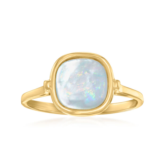 Italian Mother-of-Pearl Ring in 14kt Yellow Gold