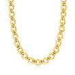 Italian 14kt Yellow Gold Large-Link Necklace