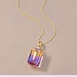 16.00 Carat Ametrine Pendant Necklace with Diamond Accent in 14kt Yellow Gold