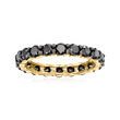 2.00 ct. t.w. Black Diamond Eternity Band in 14kt Yellow Gold