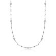 Roberto Coin .28 ct. t.w. Diamond Twist Link Necklace in 18kt White Gold