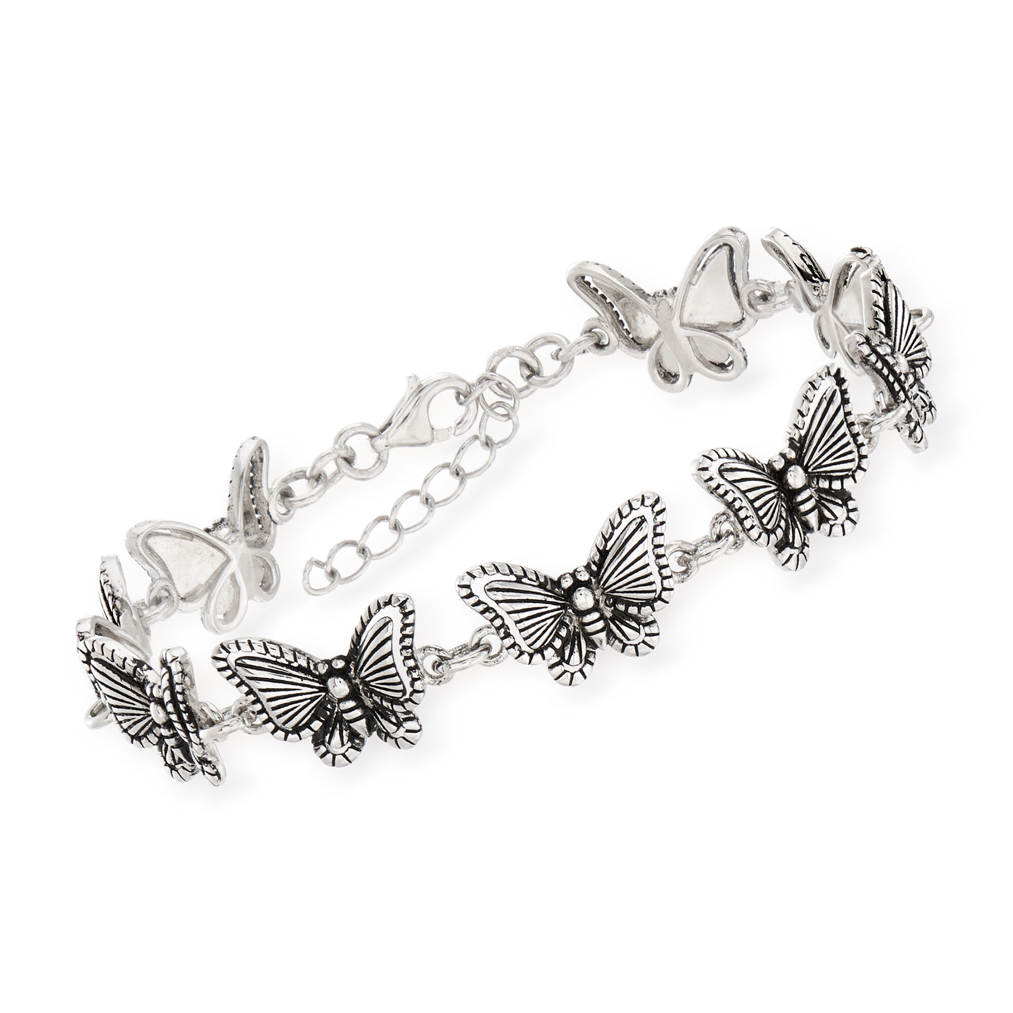 White Black Cuff Bracelet Silver Wide Bracelet Butterfly Bracelet Black and White Silver Bracelet Butterfly Jewelry