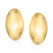 Italian 18kt Gold Over Sterling Oval Dome Earrings
