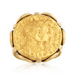 C. 1980 Vintage Piaget Ladyface Ring in 18kt and 22kt Yellow Gold