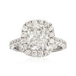 Majestic Collection 3.93 ct. t.w. Diamond Halo Engagement Ring in Platinum