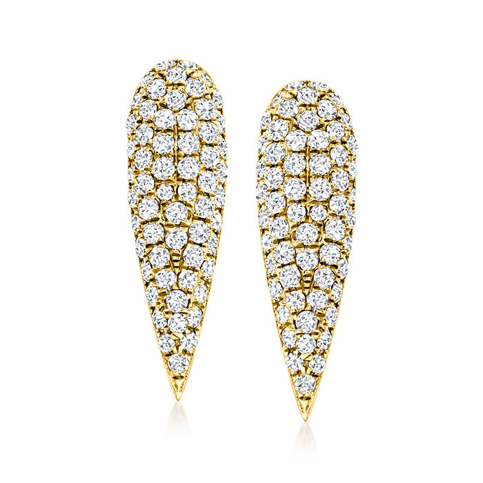 .50 ct. t.w. Diamond Teardrop Earrings in 14kt Yellow Gold