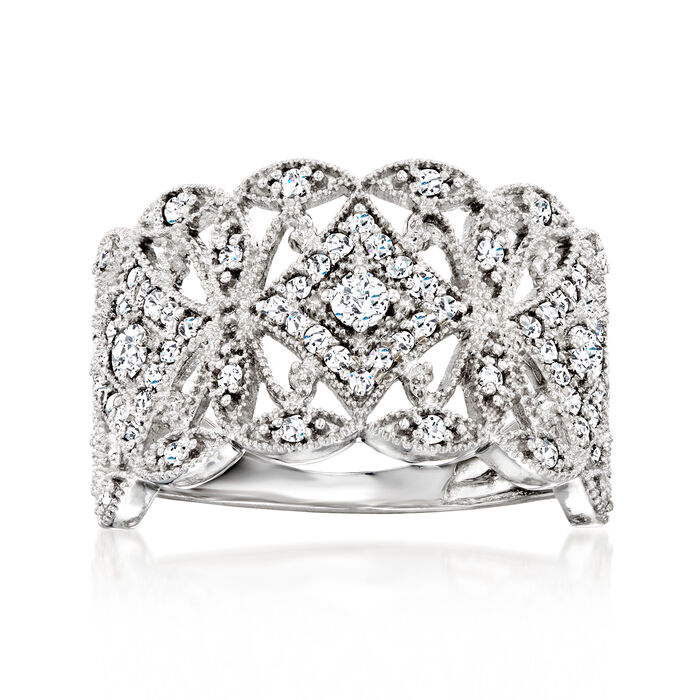 .50 ct. t.w. Diamond Filigree Ring in Sterling Silver