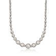 Italian Sterling Silver Diamond-Cut Bead Necklace