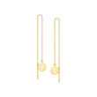 14kt Yellow Gold Smiley Face Threader Earrings