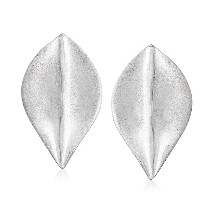 Zina Sterling Silver Leaf Stud Earrings