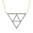 1.10 ct. t.w. White Topaz Triangle Necklace in 18kt Gold Over Sterling
