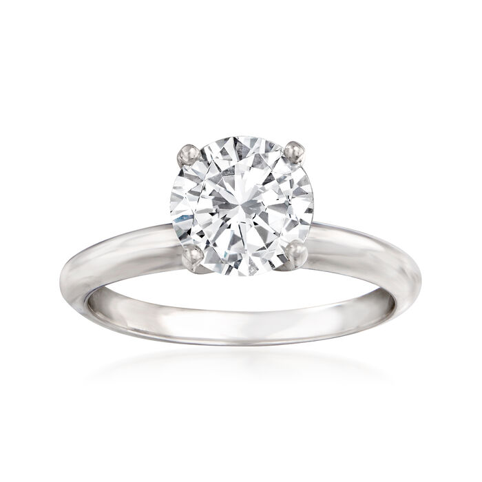 1.70 Carat Certified Diamond Engagement Ring in 14kt White Gold