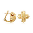 C. 1990 Vintage Tiffany Jewelry 18kt Yellow Gold X Earrings