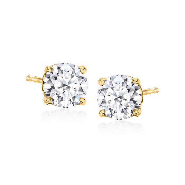 1.00 ct. t.w. Lab-Grown Diamond Stud Earrings in 18kt Gold Over Sterling