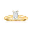 C. 1990 Vintage .65 Carat Diamond Ring in 14kt Yellow Gold