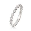 Henri Daussi .70 ct. t.w. Diamond Wedding Ring in 14kt White Gold