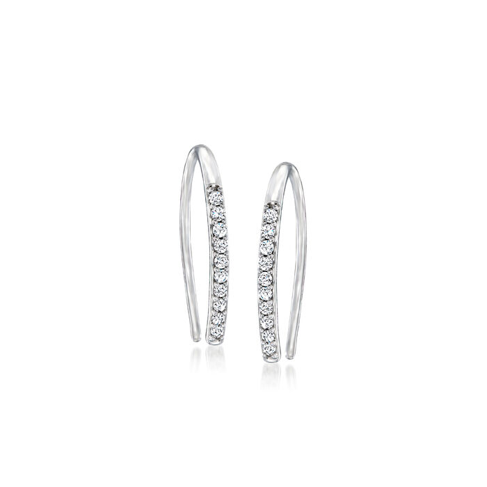 .10 ct. t.w. Diamond Teardrop Earrings in Sterling Silver