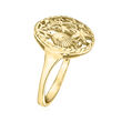 18kt Gold Over Sterling Silver Sea Life Ring
