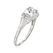 C. 1930 Vintage .55 ct. t.w. Diamond Ring in 18kt White Gold