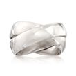 Italian Sterling Silver Two-Band Rolling Ring